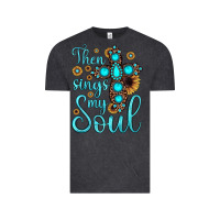Vintage Black then sings my soul cross Vintage Tee - JahusDesignShop