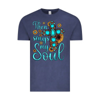Vintage Denim then sings my soul cross Vintage Tee - JahusDesignShop