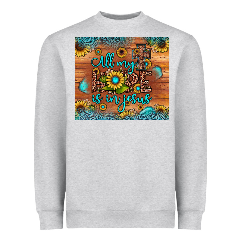 All My Hope Is In Jesus Heavyweight Sweatshirt by JahusDesignShop | Teevron