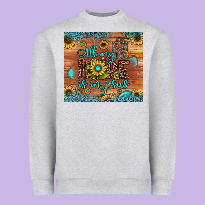 All My Hope Is In Jesus Heavyweight Sweatshirt Designed By Jahusdesignshop