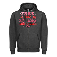 Charcoal Heather free hugs just kidding don't touch me Zipper Hoodie - MaliasSmallBusiness