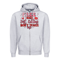 Heather Grey free hugs just kidding don't touch me Zipper Hoodie - MaliasSmallBusiness