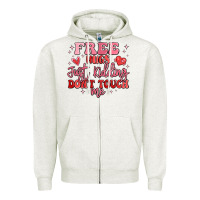 Oatmeal Heather free hugs just kidding don't touch me Zipper Hoodie - MaliasSmallBusiness