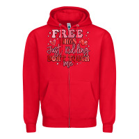 Red free hugs just kidding don't touch me Zipper Hoodie - MaliasSmallBusiness