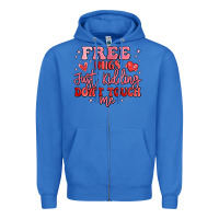 True Royal free hugs just kidding don't touch me Zipper Hoodie - MaliasSmallBusiness