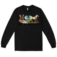 Black peace love appaloosa horse Long Sleeve Tee - LillyAllenDesigns