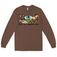 Chestnut peace love appaloosa horse Long Sleeve Tee - LillyAllenDesigns