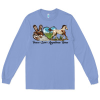 Colony Blue peace love appaloosa horse Long Sleeve Tee - LillyAllenDesigns