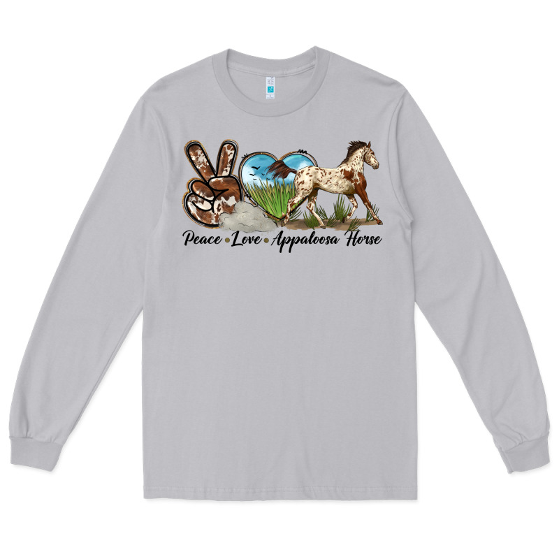 Peace Love Appaloosa Horse Long Sleeve Tee by LillyAllenDesigns | Teevron