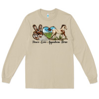 Mushroom peace love appaloosa horse Long Sleeve Tee - LillyAllenDesigns