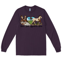 Plum peace love appaloosa horse Long Sleeve Tee - LillyAllenDesigns