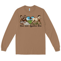 Toasted Coconut peace love appaloosa horse Long Sleeve Tee - LillyAllenDesigns