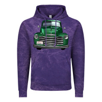 Cloud Purple western green truck front view Vintage Hoodie - FaDigitalArtStudio