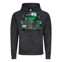 Vintage Black western green truck front view Vintage Hoodie - FaDigitalArtStudio