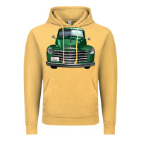 Western Green Truck Front View Vintage Hoodie | Teevron