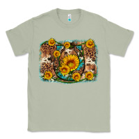 Matcha sunflower gemstone leopard cowhide horseshoe background Classic Tee - Artiststas
