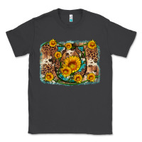 Smoke sunflower gemstone leopard cowhide horseshoe background Classic Tee - Artiststas