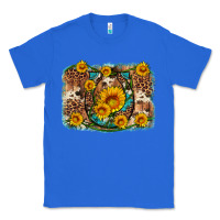 True Royal sunflower gemstone leopard cowhide horseshoe background Classic Tee - Artiststas