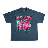 Midnight Navy Breast Cancer My Grandma Is A Fighter Urban Heavy Tee - Artiststas