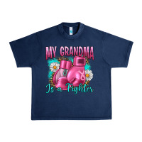 Navy Breast Cancer My Grandma Is A Fighter Urban Heavy Tee - Artiststas