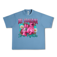 Pebble Blue Breast Cancer My Grandma Is A Fighter Urban Heavy Tee - Artiststas