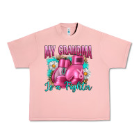 Salmon Breast Cancer My Grandma Is A Fighter Urban Heavy Tee - Artiststas
