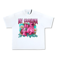 Breast Cancer My Grandma Is A Fighter Urban Heavy Tee | Teevron