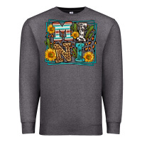 Charcoal Heather western leopard mini Premium Sweatshirt - LillyAllenDesigns
