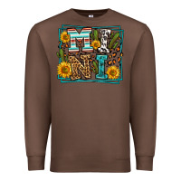 Chestnut western leopard mini Premium Sweatshirt - LillyAllenDesigns