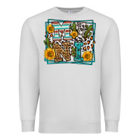 Dove Grey western leopard mini Premium Sweatshirt - LillyAllenDesigns