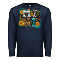 Navy western leopard mini Premium Sweatshirt - LillyAllenDesigns
