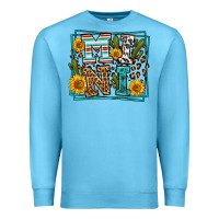 Ocean Blue western leopard mini Premium Sweatshirt - LillyAllenDesigns