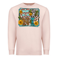 Pale Pink western leopard mini Premium Sweatshirt - LillyAllenDesigns