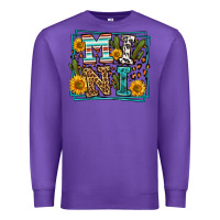 Purple western leopard mini Premium Sweatshirt - LillyAllenDesigns