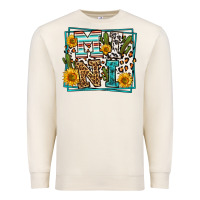 Sandshell western leopard mini Premium Sweatshirt - LillyAllenDesigns