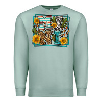 Seafoam western leopard mini Premium Sweatshirt - LillyAllenDesigns