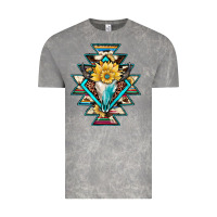 Cloud Rock cowhide leopard bull skull aztec Vintage Tee - JahusDesignShop