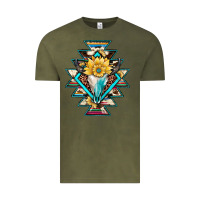 Vintage Olive cowhide leopard bull skull aztec Vintage Tee - JahusDesignShop