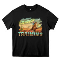 Black cowboy in training Heavy Core Tee - texasbilliewilder