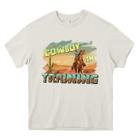 Cream cowboy in training Heavy Core Tee - texasbilliewilder