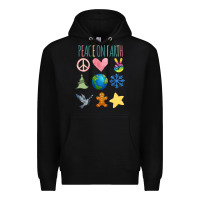 Black PEACE ON EARTH Premium Hoodie - Bettercallsaul
