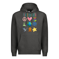Charcoal Heather PEACE ON EARTH Premium Hoodie - Bettercallsaul