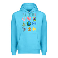 Ocean Blue PEACE ON EARTH Premium Hoodie - Bettercallsaul