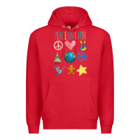 Red PEACE ON EARTH Premium Hoodie - Bettercallsaul
