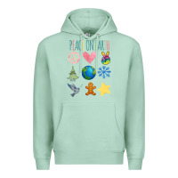 Seafoam PEACE ON EARTH Premium Hoodie - Bettercallsaul
