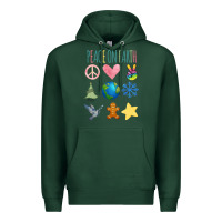 Sports Green PEACE ON EARTH Premium Hoodie - Bettercallsaul