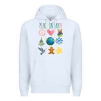 White PEACE ON EARTH Premium Hoodie - Bettercallsaul