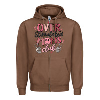 Chestnut over stimulated moms club Zipper Hoodie - MaliasSmallBusiness