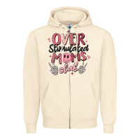 Sandshell over stimulated moms club Zipper Hoodie - MaliasSmallBusiness