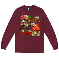 Burgundy gnome sweet gnome Long Sleeve Tee - BarkalooDesign
